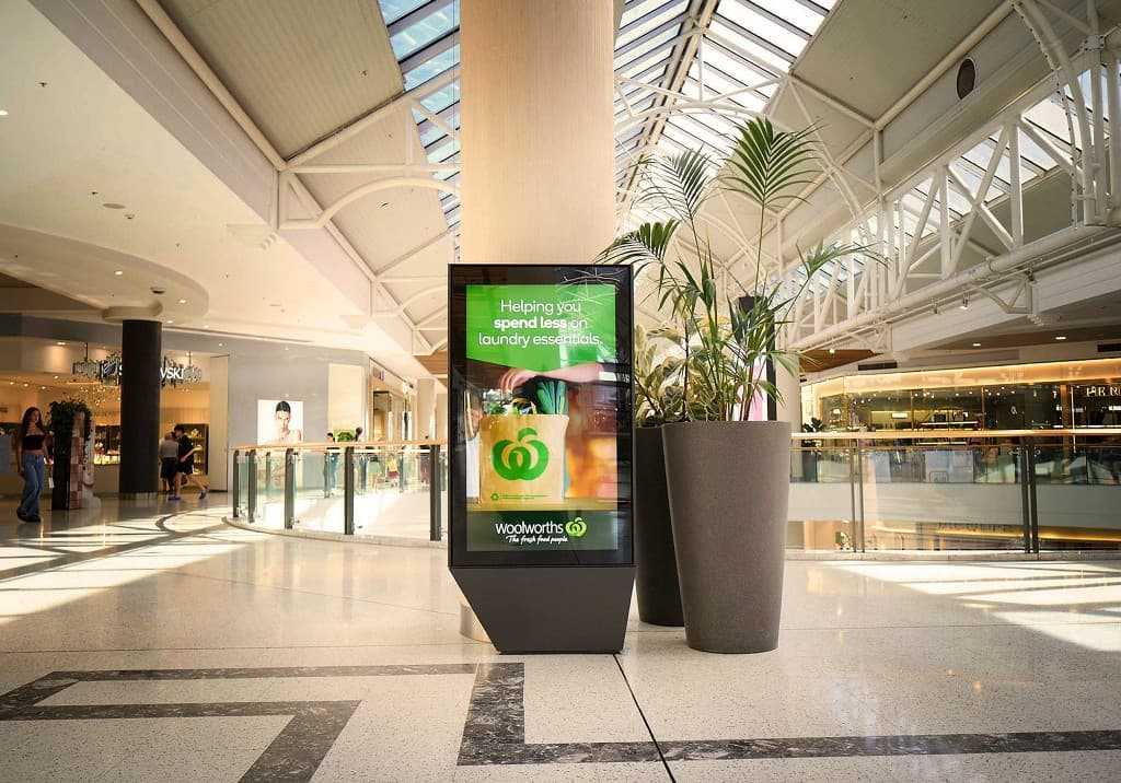Digital signage systems in retail mall