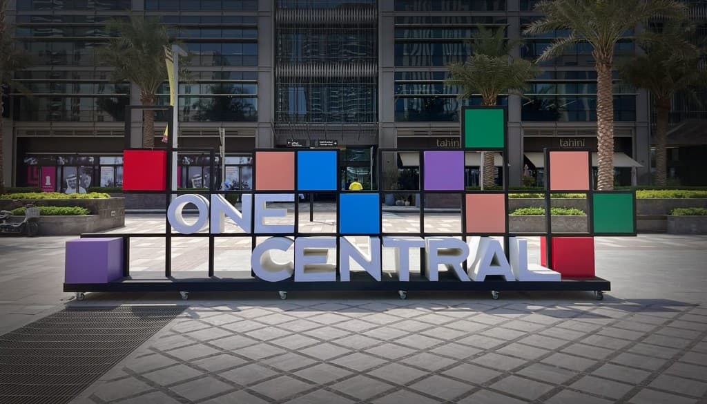 One Central monumental signage installation